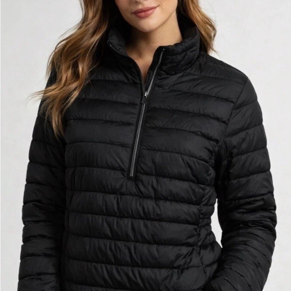 GapFit Primaloft Puffer Pullover Women’s Small Quarter Zip Insulated Coldcontrol